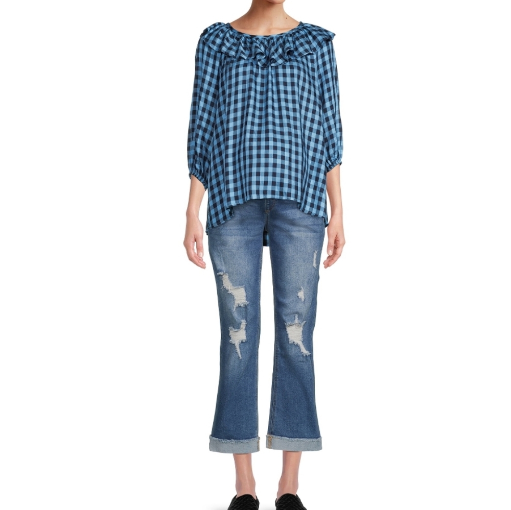 Time and Tru Women's Maternity Boyfriend Jeans